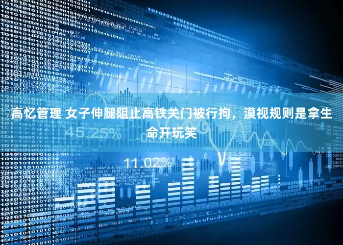 高忆管理 女子伸腿阻止高铁关门被行拘，漠视规则是拿生命开玩笑