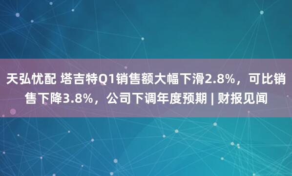 天弘忧配 塔吉特Q1销售额大幅下滑2.8%，可比销售下降3.8%，公司下调年度预期 | 财报见闻